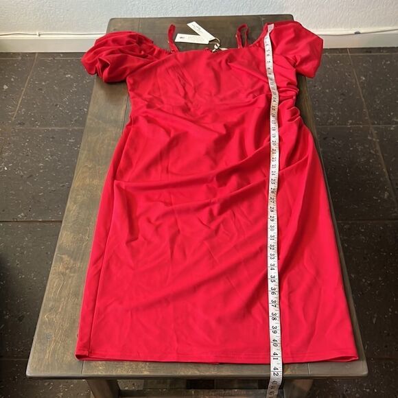 Belle Poque Two-Way Ruched Spaghetti Straps Off-Shoulder Bodycon Cocktail Dress - Picture 15 of 15